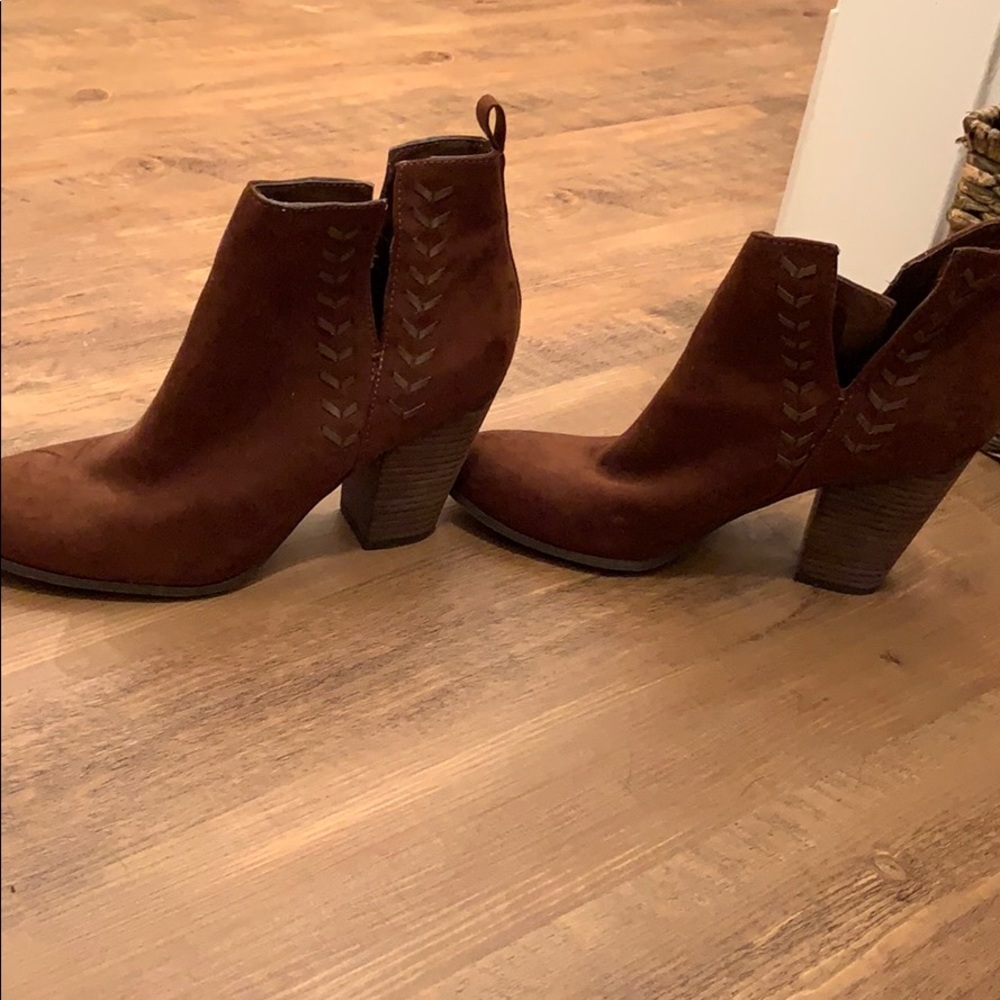 Brown Carlos Santana booties (NEVER WORN)